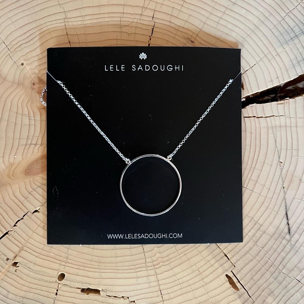 Lele Sadoughi Silver Geometric Necklace